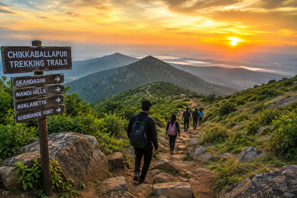 Chikkaballapur trekking trails with scenic hill views and sunrise points