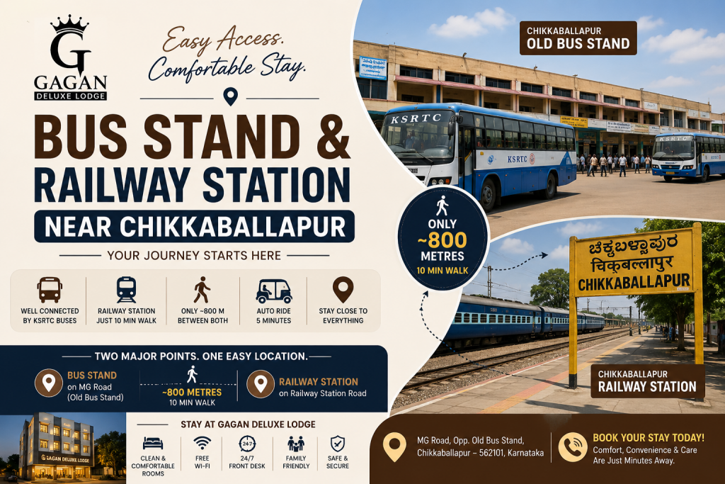 Bus Stand and Railway Station Near Chikkaballapur