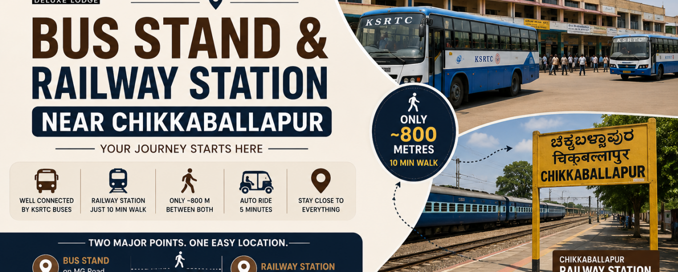 Bus Stand and Railway Station Near Chikkaballapur