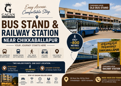 Bus Stand and Railway Station Near Chikkaballapur